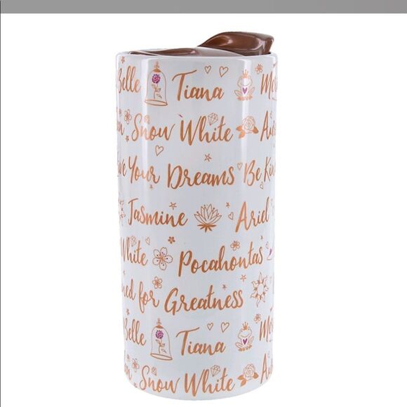 NWT DISNEY PARKS PRINCESS Rose Gold Tumbler - Picture 2 of 2